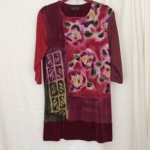 patterned tunic, handmade in US